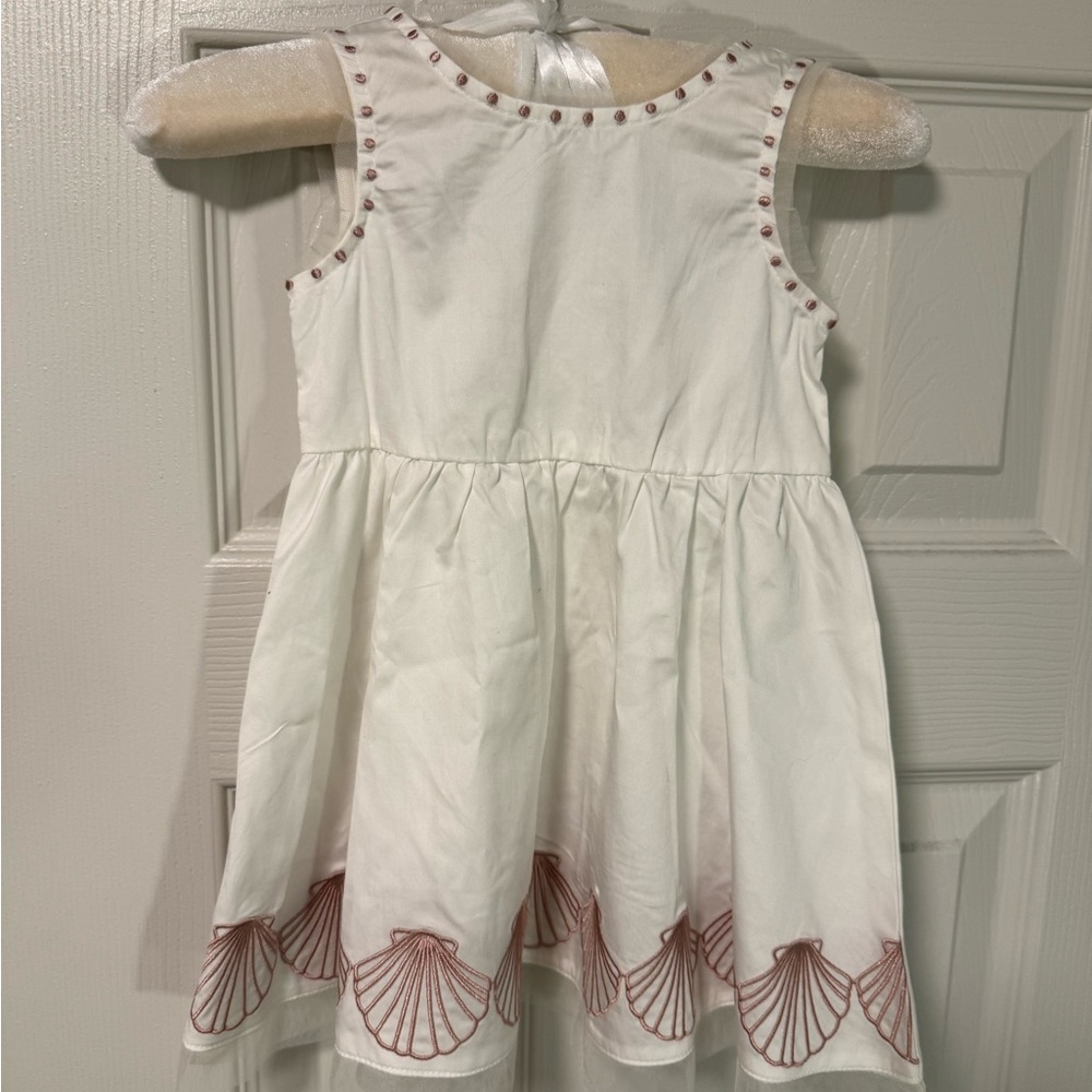 Edgehill Collection 9 Month White Embroidered Shell Dress